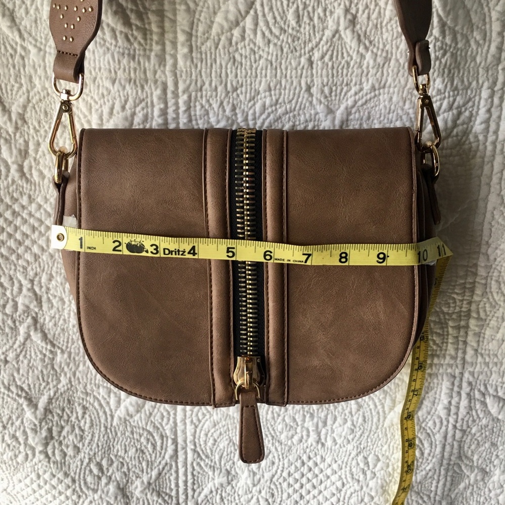 Madison West Tan Leather Bag - Picture 3 of 7